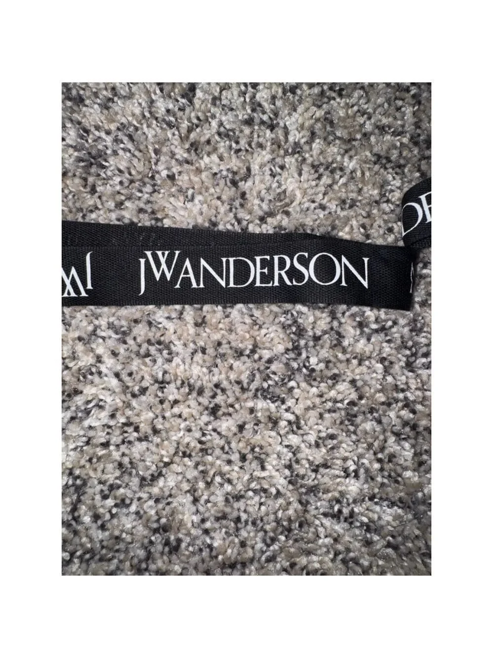 J.W. Anderson White Drawstring Dust Bag Storage Pouch Large Logo Ribbon